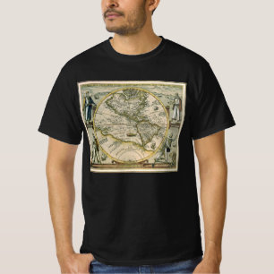Antike Karte, 1596, America Sive Novus Orbis T-Shirt