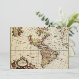 Antike Karte Amerikas von Johannes De Ram