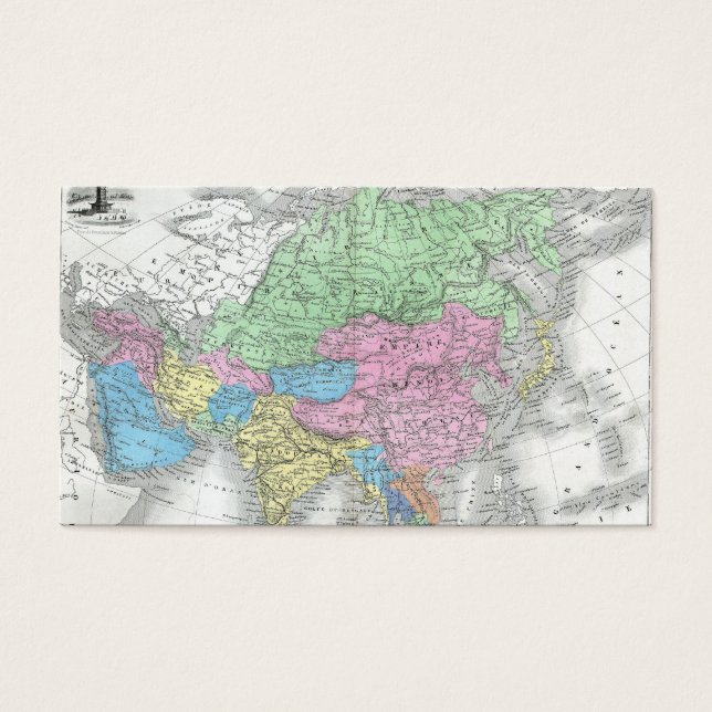 Antike Karte Asiens um 1800 (Vorderseite)