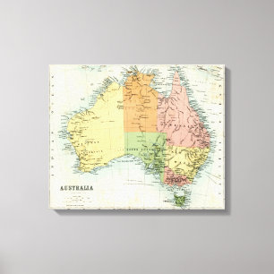 Antike Karte Australiens Leinwanddruck