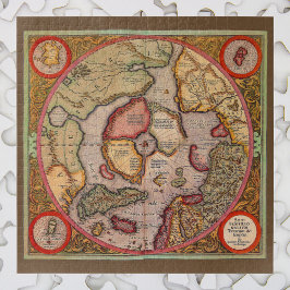 Antike Karte der Nordpol-Karte von Mercator Puzzle