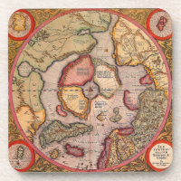 Antike Karte der Nordpol-Karte von Mercator