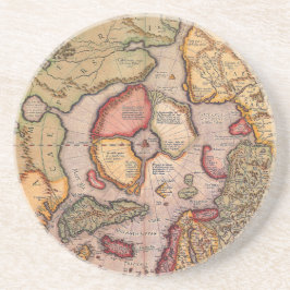 Antike Karte der Nordpol-Karte von Mercator Untersetzer