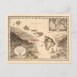 Antike Karte der Sandwich Isles Hawaii 1700