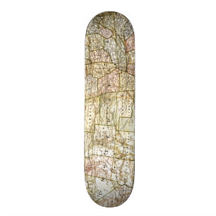 Antike Karte der USA Skateboard