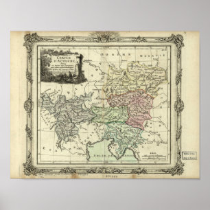 Antike Karte des Heiligen Römischen Reiches, Öster Poster