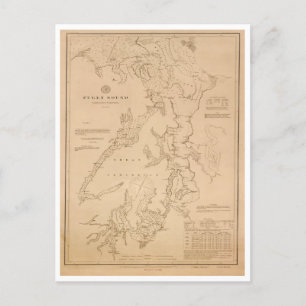 Antike Karte des Puget Sound