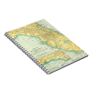 Antike Karte des Staat Florida USA Notizblock