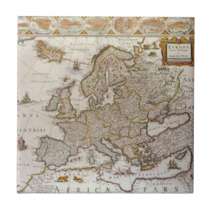 Antike Karte Europas von Willem Jansz Blaeu, c1617 Fliese