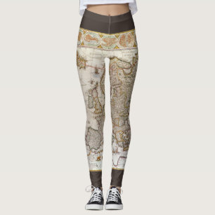 Antike Karte Europas von Willem Jansz Blaeu, c1617 Leggings