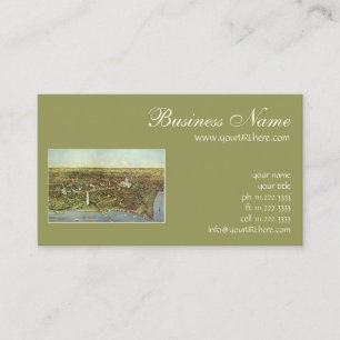 Antike Karte mit Panoramablick auf Washington DC