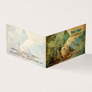 Antike Karte Vintag - Visitenkarte