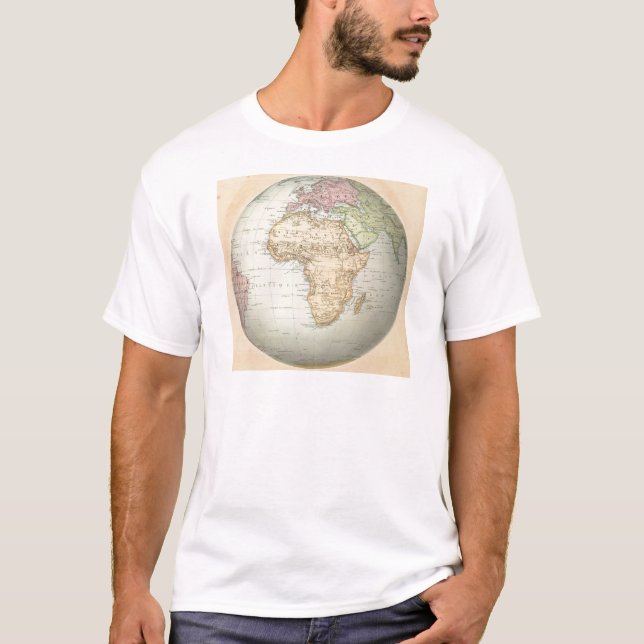 Antike Karte von Afrika T-Shirt (Vorderseite)