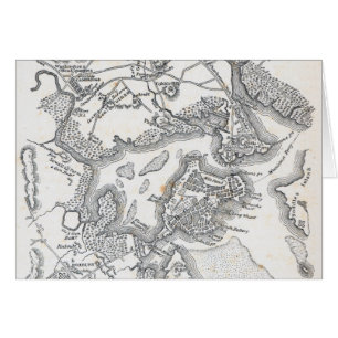Antike Karte von Boston 1775-1776