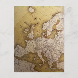 Antike Karte von Europa. Alte Welt.
