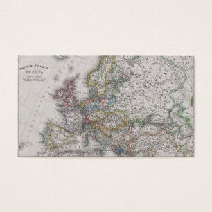 Antike Karte von Europa circa 1862