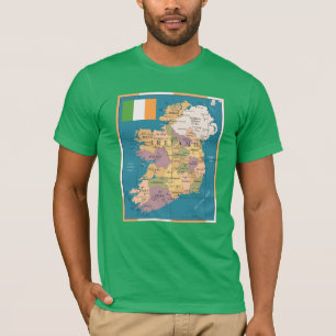 Antike Karte von Irland T-Shirt