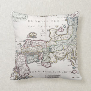 Antike Karte von Japan   1769 Kissen