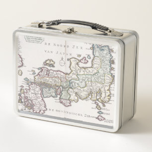 Antike Karte von Japan   1769 Metall Brotdose