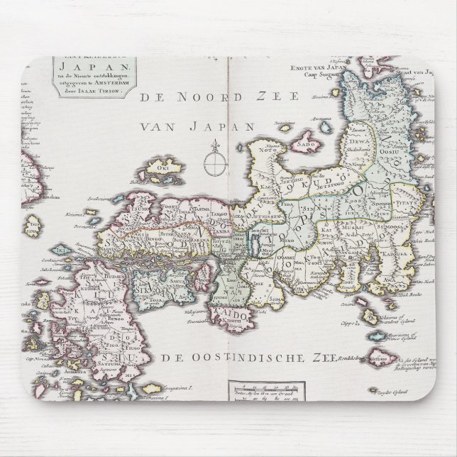 Antike Karte von Japan | 1769 Mousepad (Vorne)