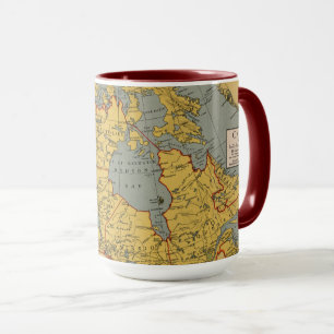 Antike Karte von Kanada Tasse