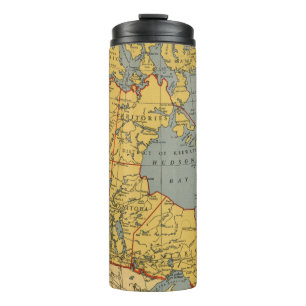 Antike Karte von Kanada Thermosbecher