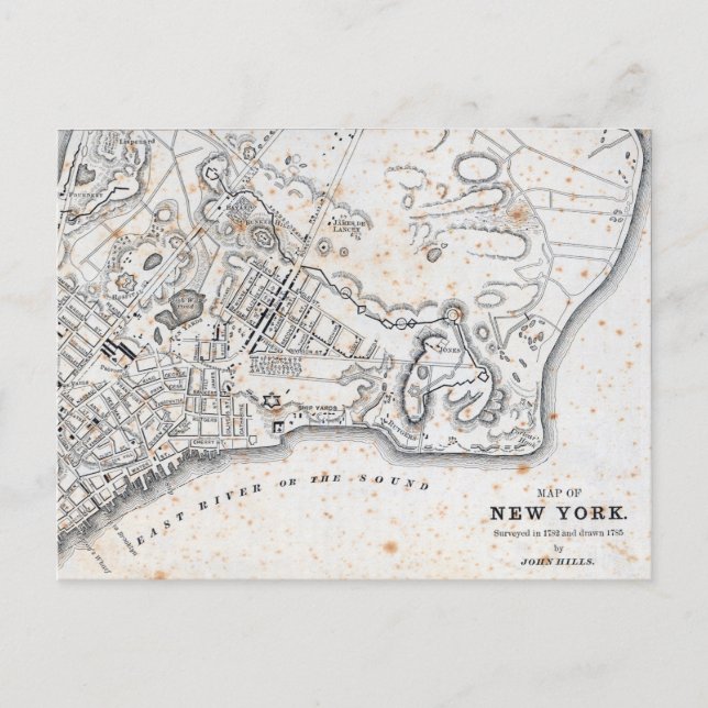 Antike Karte von New York (Vorderseite)