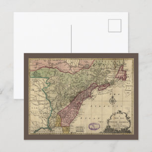 Antike Karte von Nordamerika, restauriert, 1763