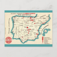 Antike Karte von Spanien