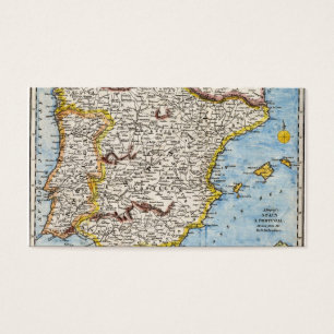 Antike Karte von Spanien u. von Portugal circa