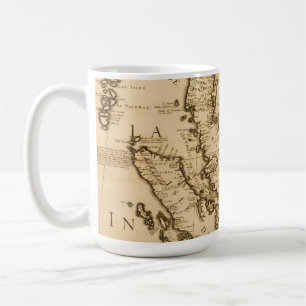 Antike Karte von Südostasien 1687 Kaffeetasse