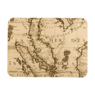Antike Karte von Südostasien   1687 Magnet