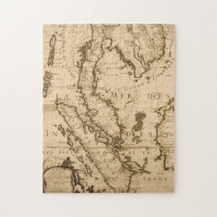 Antike Karte von Südostasien   1687 Puzzle