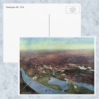 Antike Karte von Washington DC und dem Potomac Riv