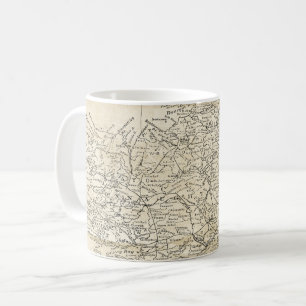 Antike Karte von Zentralirland Connaught Dublin Tasse