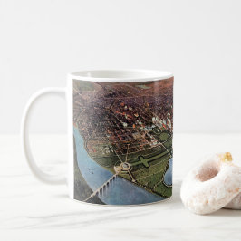 Antike Karte Washington DC und der Potomac River Kaffeetasse