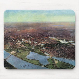 Antike Karte Washington DC und der Potomac River Mousepad