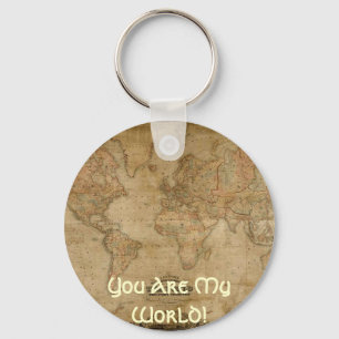 Antike Kartenserie Schlüsselanhänger