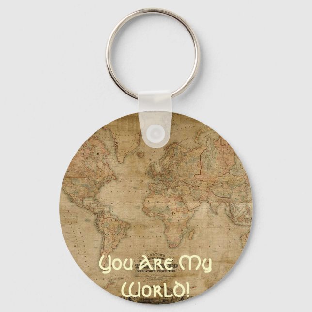 Antike Kartenserie Schlüsselanhänger (Vorderseite)