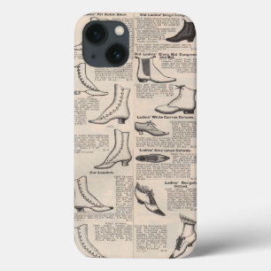 Antike Katalogseite für Damenschuhe, Vintage-Druck Case-Mate iPhone Hülle