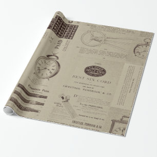 Antike Katalogseiten Geschenkpapier