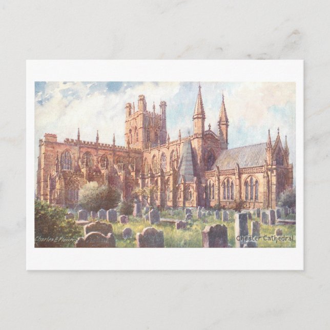 Antike Kathedrale von Chester Postkarte (Vorderseite)