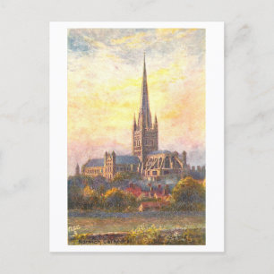 Antike Kathedrale von Norwich Postkarte