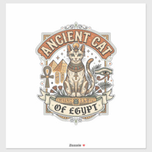 Antike Katze Ägyptens Katze Altes Ägypten Vintage  Aufkleber