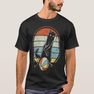 Antike Katze spielt Basketball in voller Farbe Ka T-Shirt