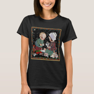 Antike Kinder bei einer vorgetäuschten Teeparty T-Shirt