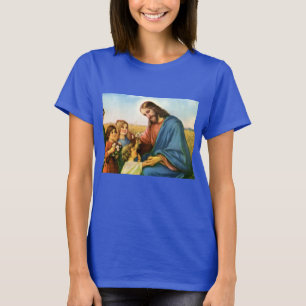 Antike Kinder bringen Jesus Christus Blumen T-Shirt
