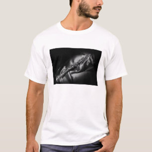 Antike Klarinette Stillleben, S/W T-Shirt