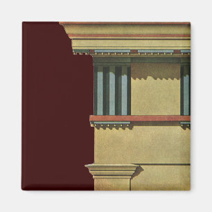 Antike klassische Architektur, Tempel-Gebälk Magnet