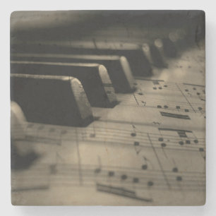 Antike Klavier Tasten Steinuntersetzer